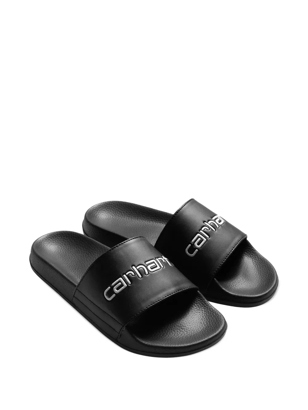 Carhartt WIP embossed logo slides Black