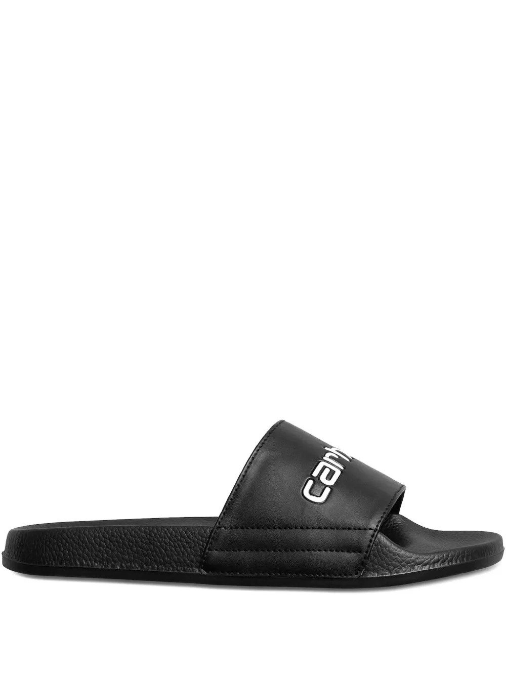 Carhartt WIP embossed logo slides Black
