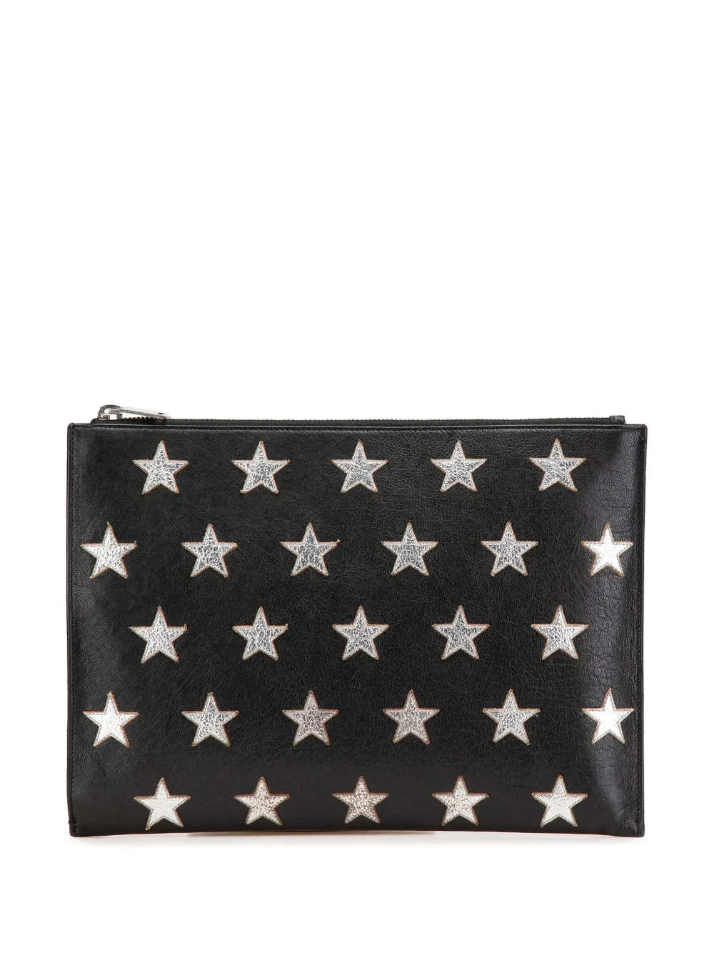 Saint Laurent Pre-Owned 2016 Leather Star Rider iPad Pouch clutch bag | Black | Image 1