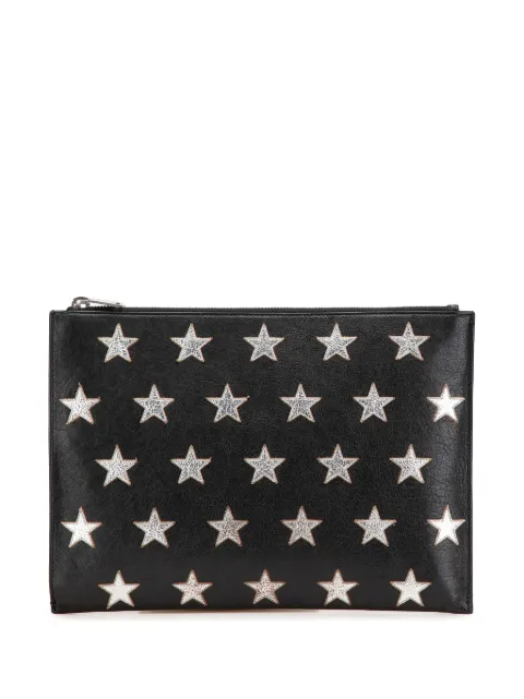 Saint Laurent Pre-Owned 2016 Leather Star Rider iPad Pouch clutch bag