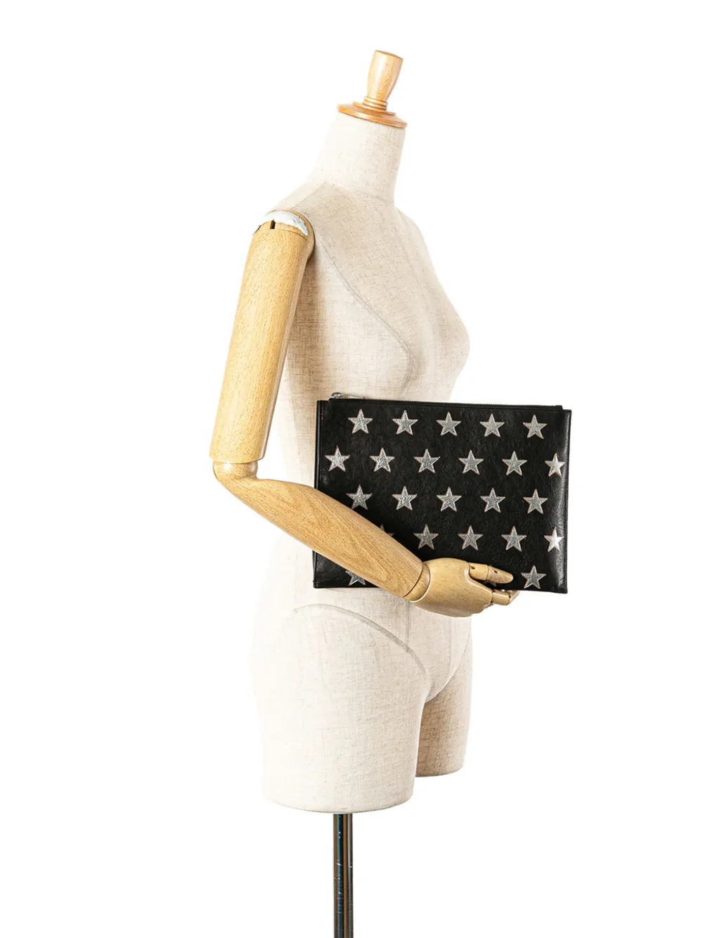 Saint Laurent Pre-Owned 2016 Leather Star Rider iPad Pouch clutch bag | Pre-Owned | Image 2