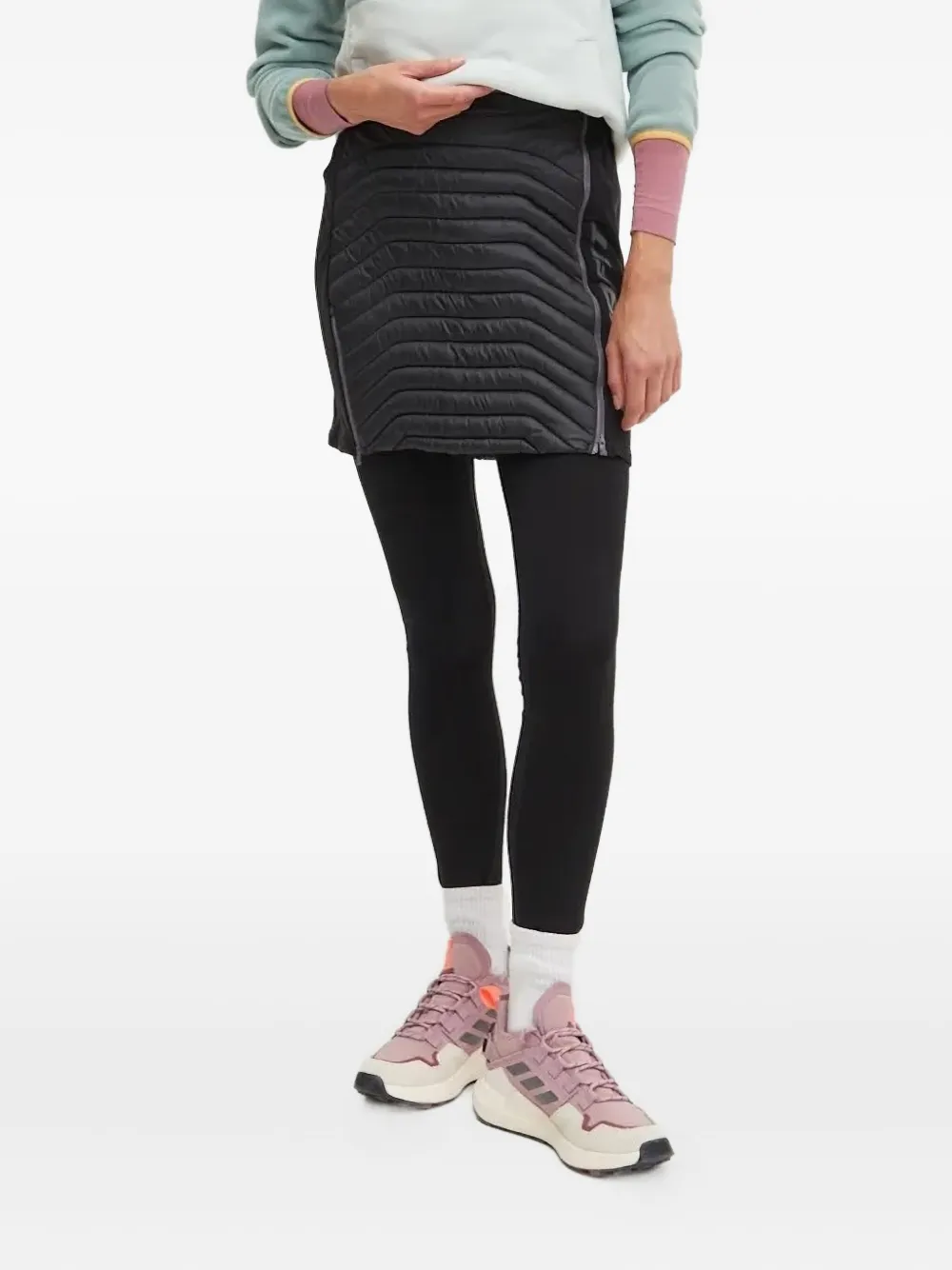 Dynafit Speed Insulation Quilted-panel Mini Skirt In Black