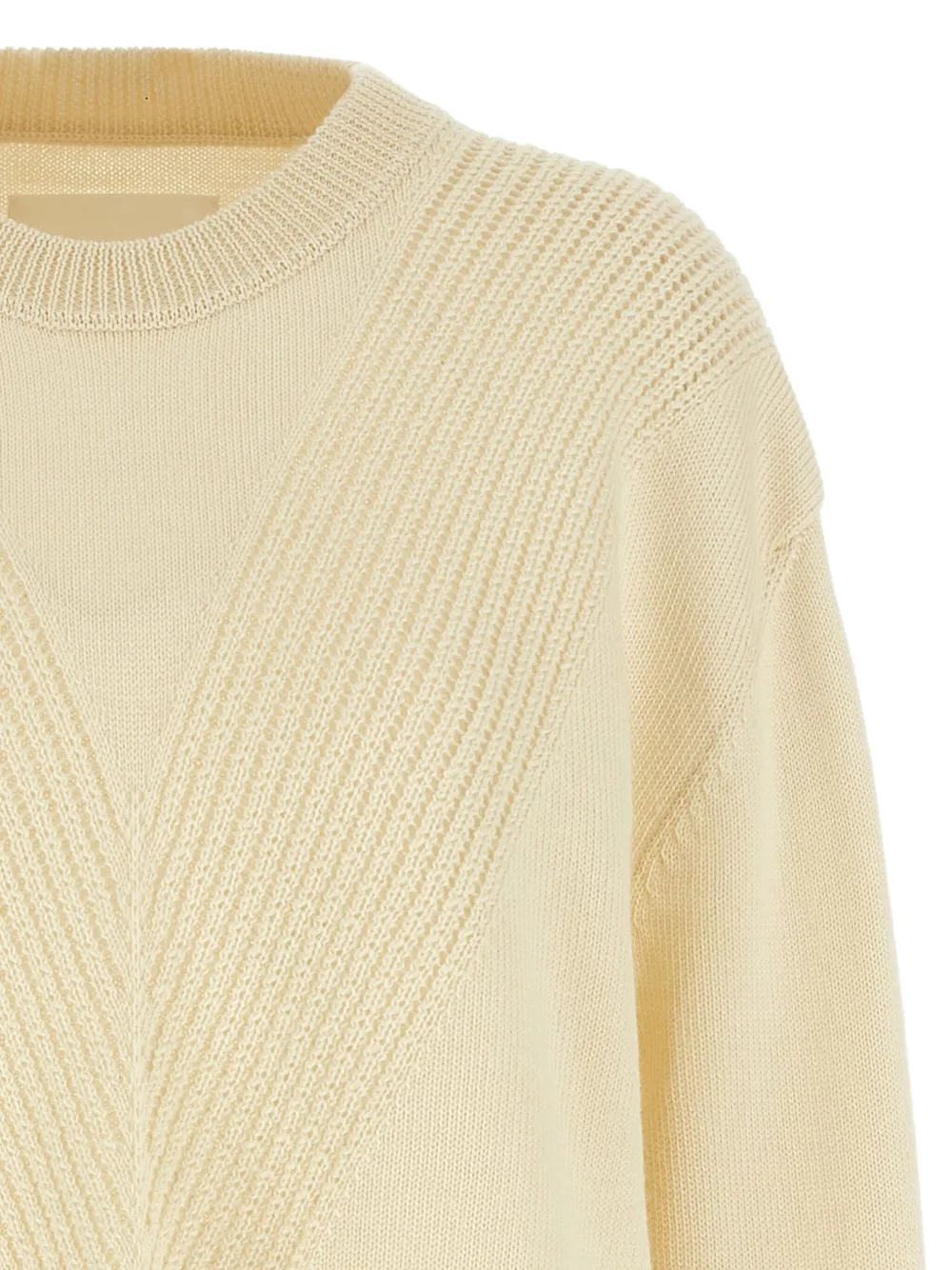 Jil Sander Trui met V-patroon Beige