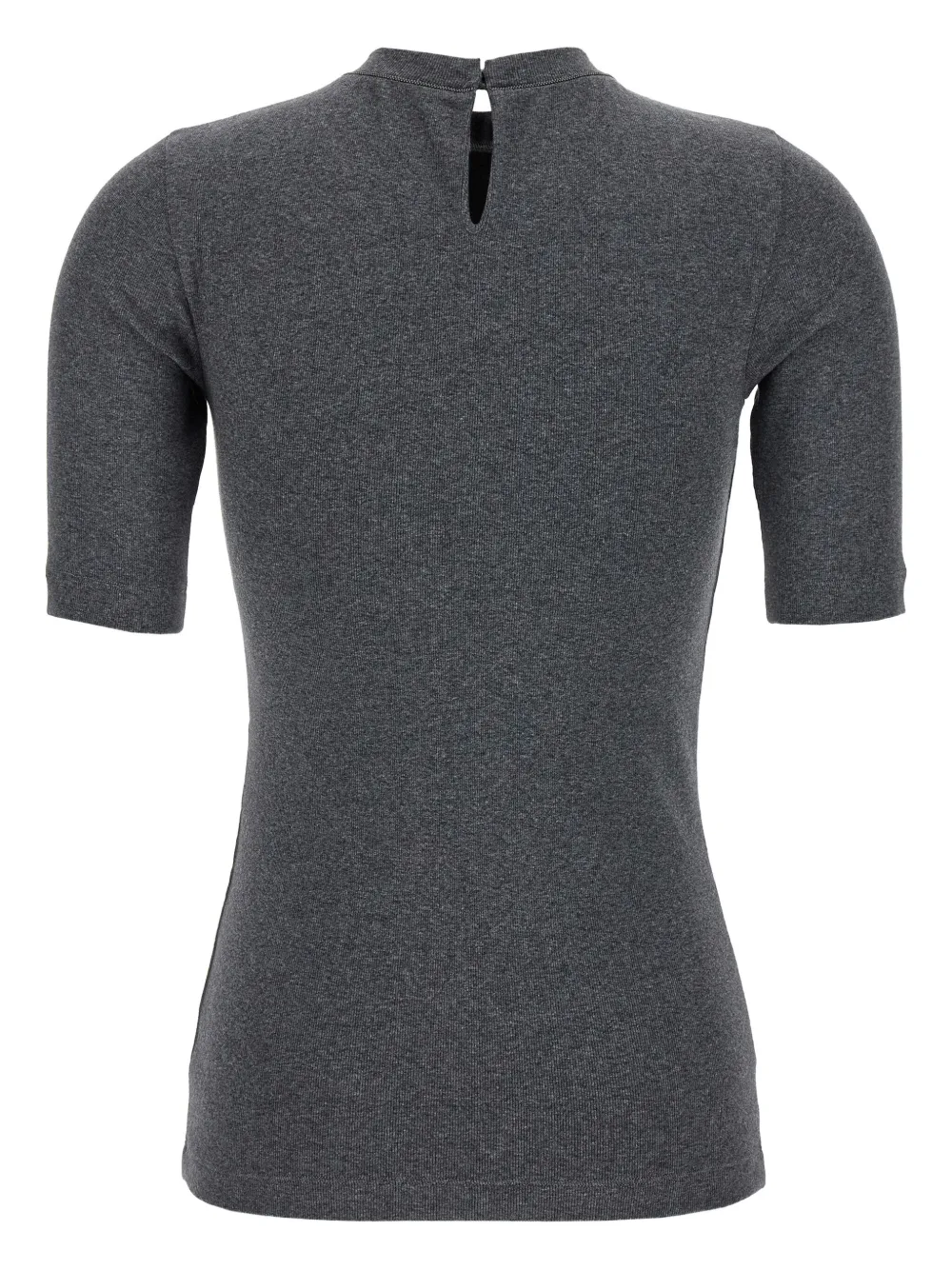 Brunello Cucinelli Monile geribbeld T-shirt Grijs