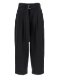 Brunello Cucinelli high-waisted belted trousers - Black