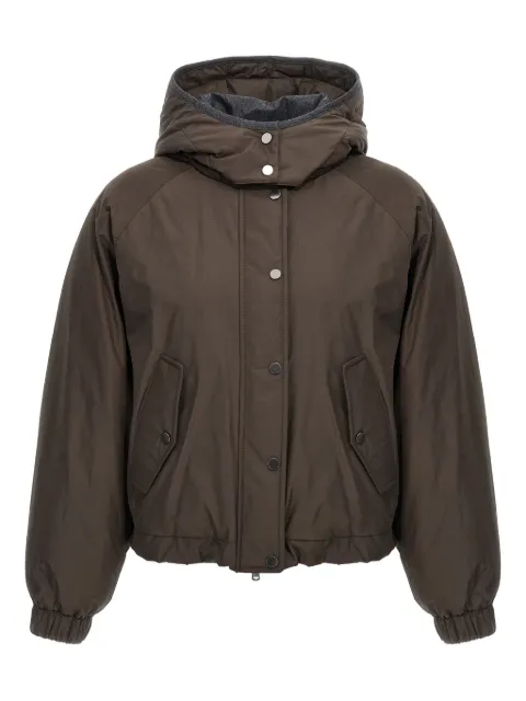 Brunello Cucinelli veste bomber à fermeture zippée