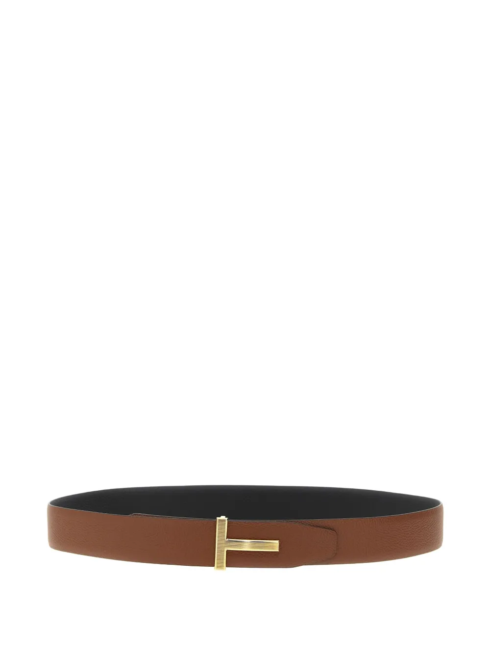 TOM FORD logo-buckle reversible belt Bruin