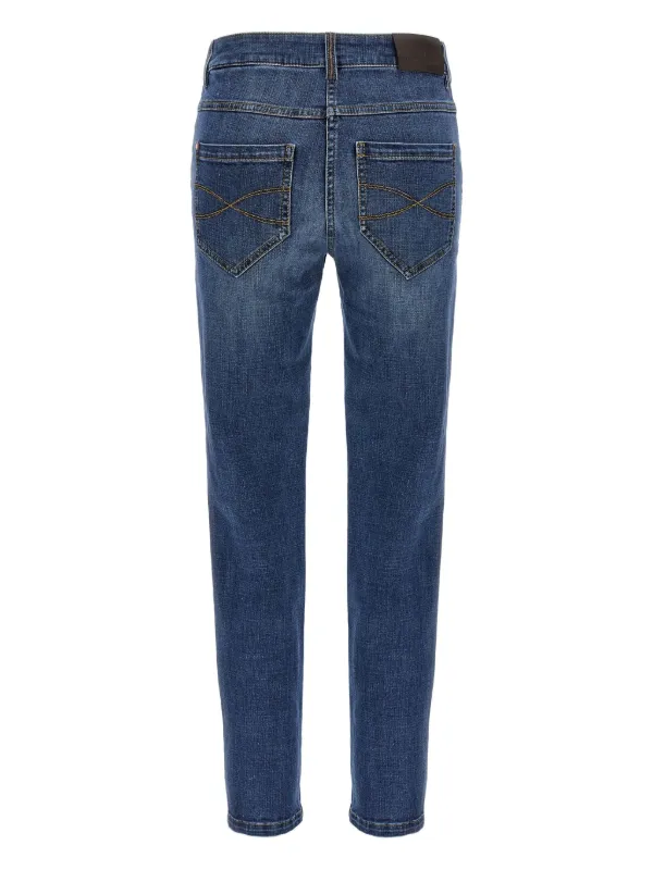 【関税込み】BRUNELLO CUCINELLI Jeans Monile Brunello Cucinelli Monile five-pocket Jeans | Blue | FARFETCH JO