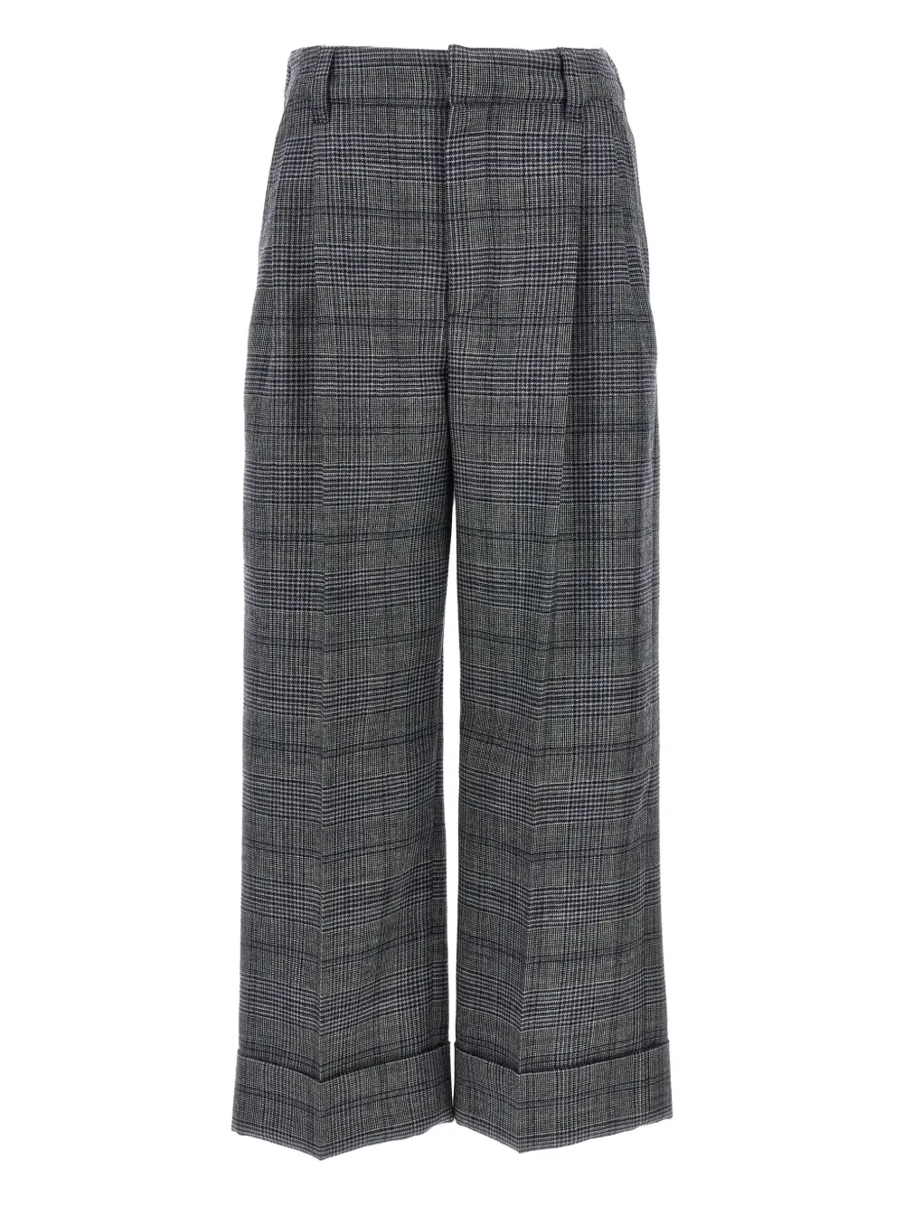 Brunello Cucinelli checked wool trousers | Grey | Image 1