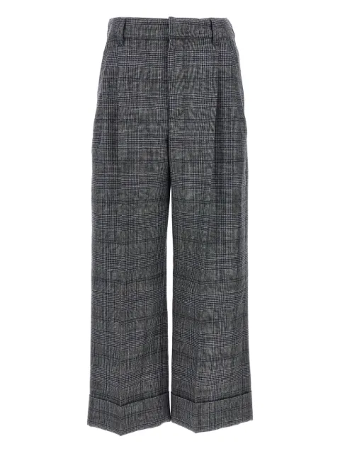 Brunello Cucinelli checked wool trousers