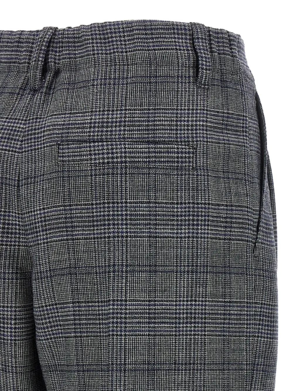 Brunello Cucinelli Geruite wollen broek Grijs