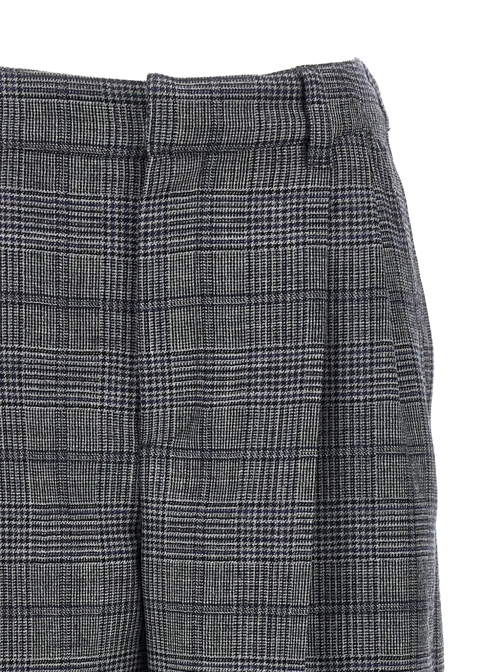 Brunello Cucinelli Geruite wollen broek Grijs