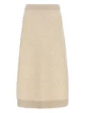Brunello Cucinelli cashmere-blend skirt - Beige