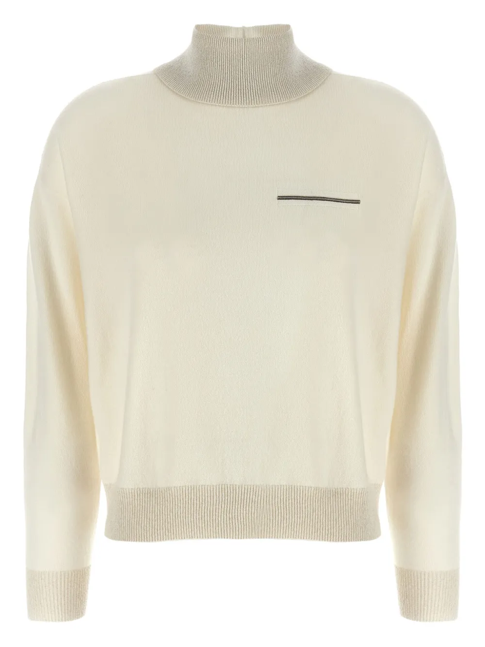 Peserico mock neck sweater Wit