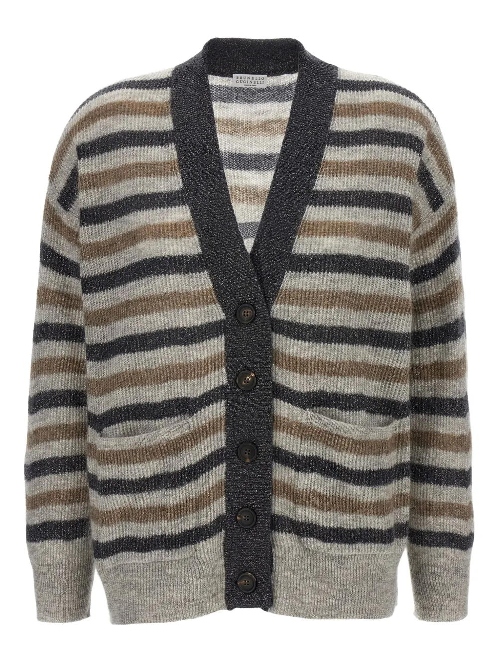Brunello Cucinelli Gestreept vest Grijs