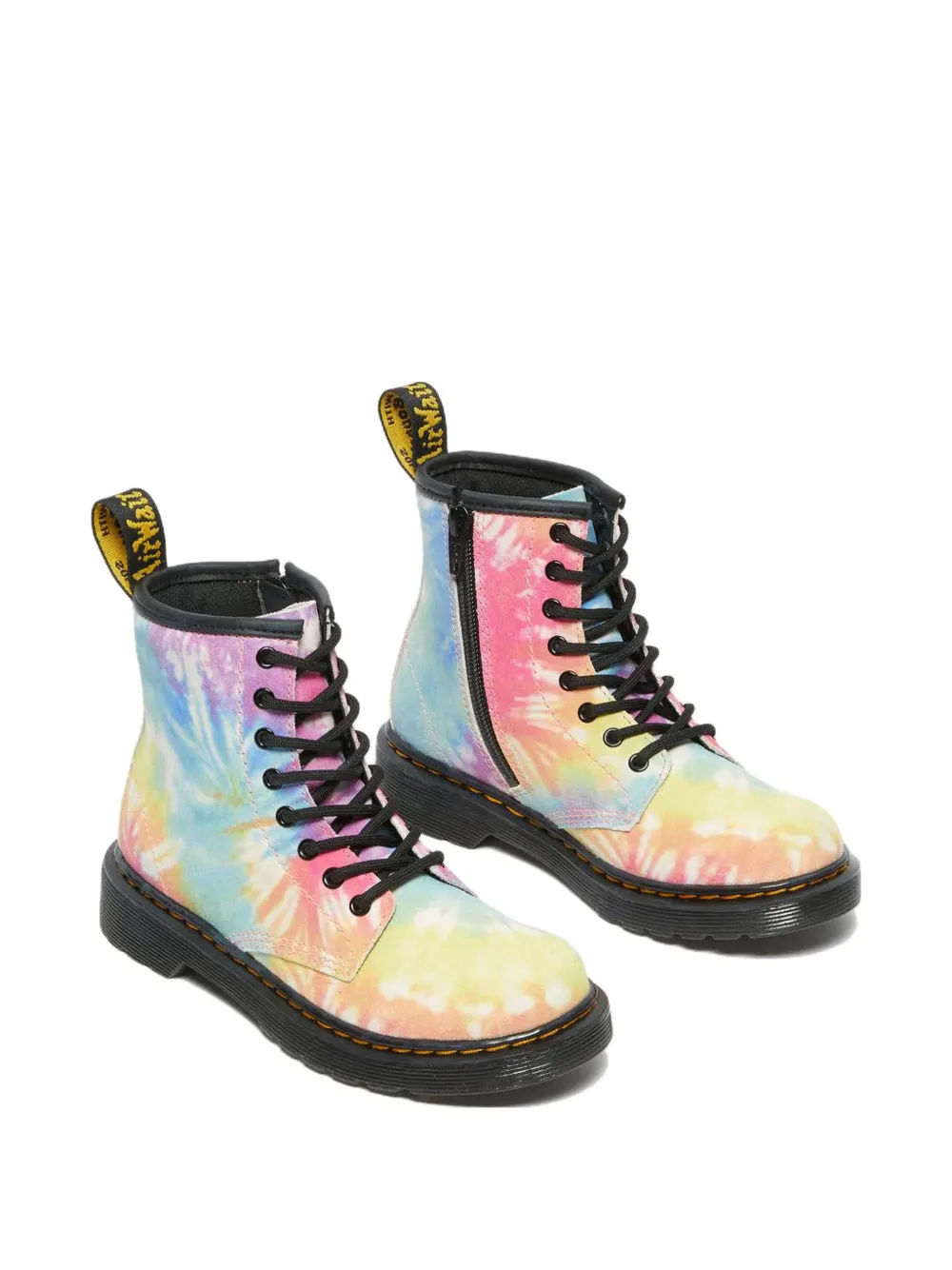 Dr. Martens Kids Laarzen met tie-dye effect en rits Blauw