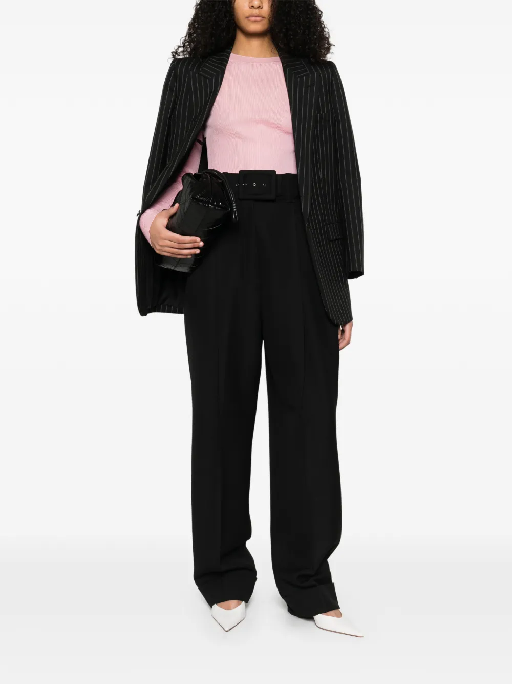 Sportmax Belted trousers - Zwart