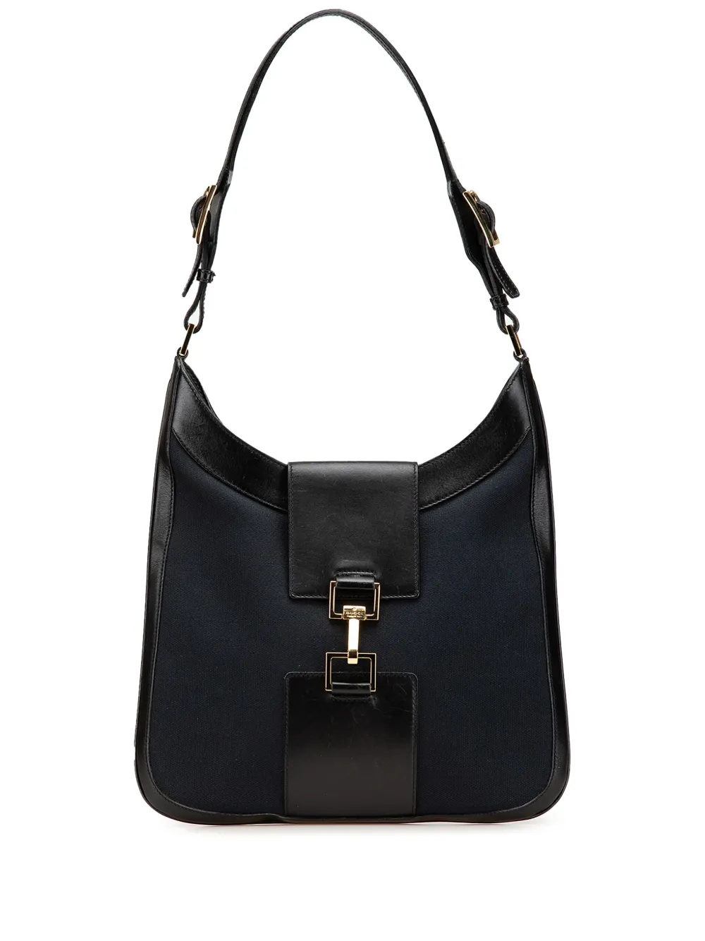 Gucci Pre-Owned 2000-2015 Canvas and Calfskin Jackie shoulder bag | Black | Image 1