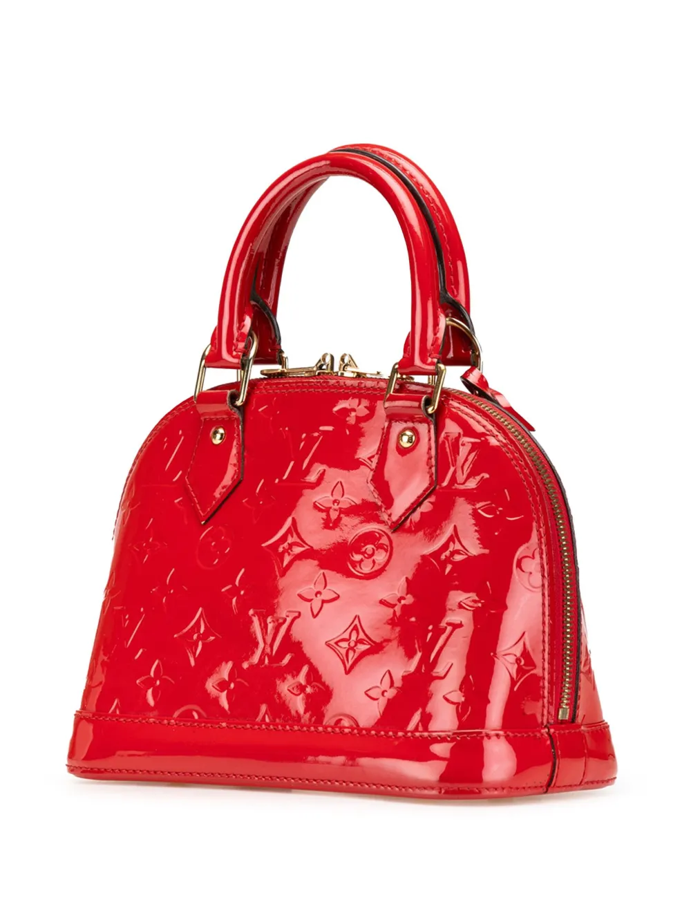 Pre-owned Louis Vuitton 2015 Monogram Vernis Alma Bb Satchel