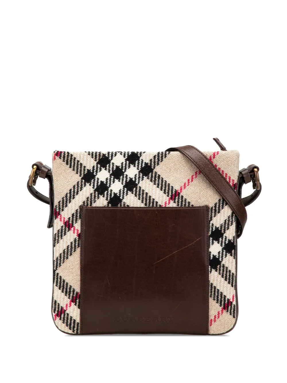 Burberry Pre-Owned 2000-2024 Supernova Check Wool crossbody bag | Brown | Image 1