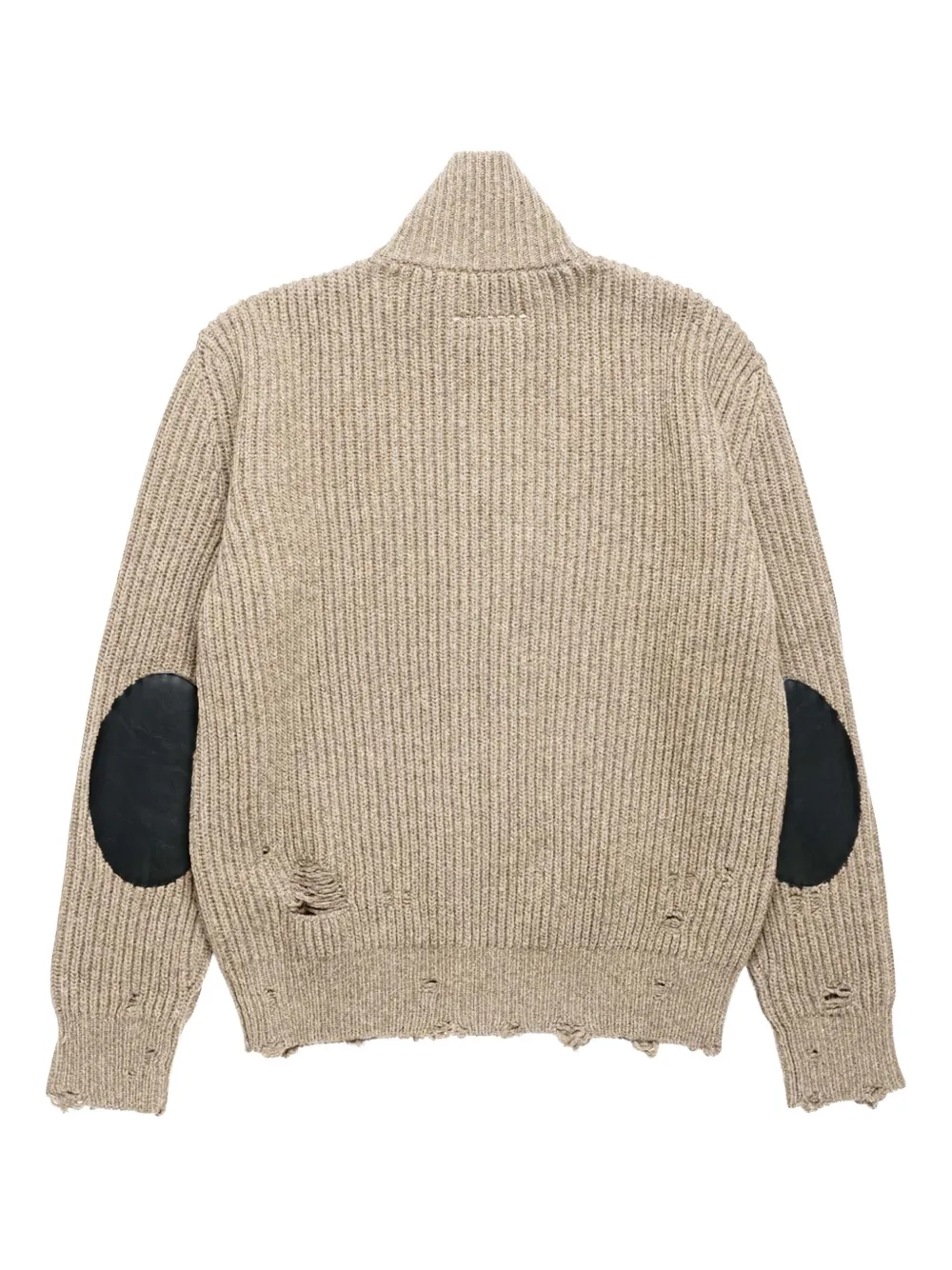 MM6 Maison Margiela elbow-patch cardigan Beige