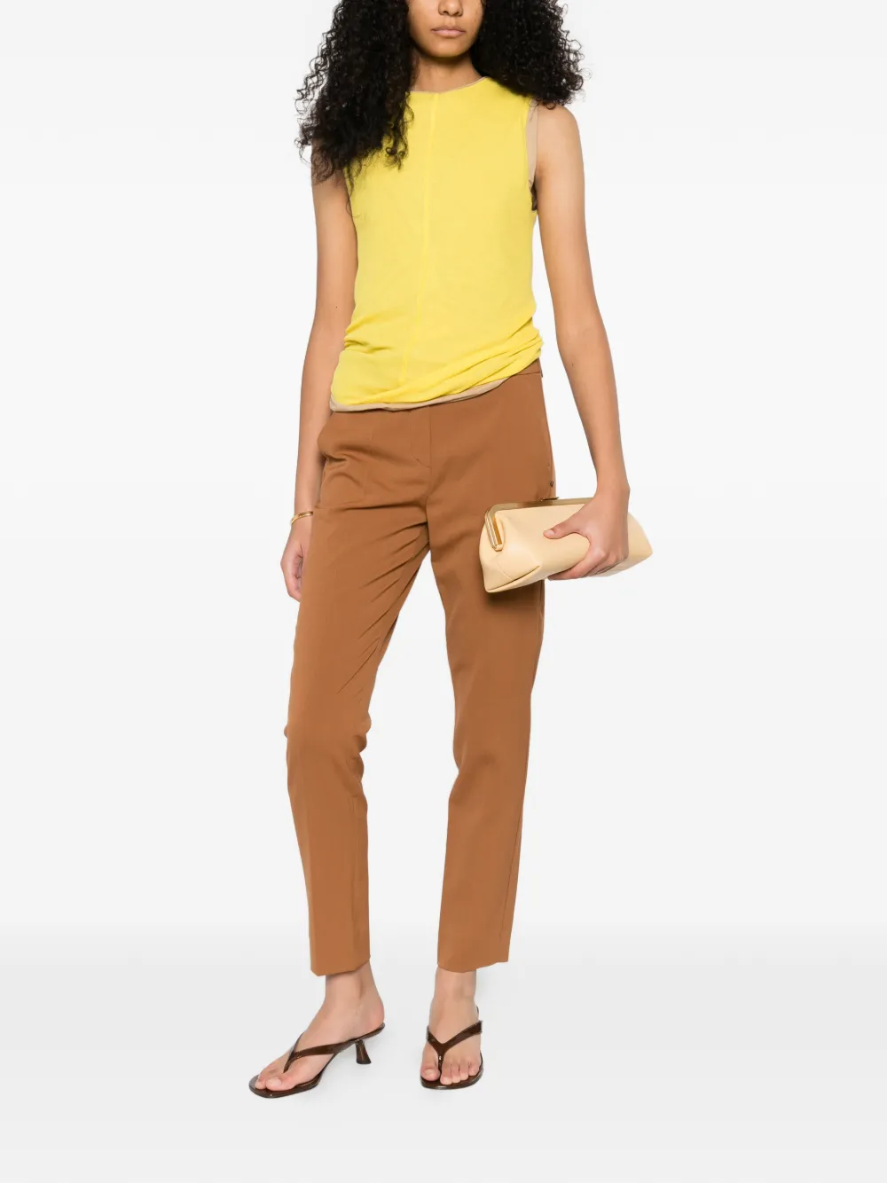 Sportmax slit trousers - Bruin
