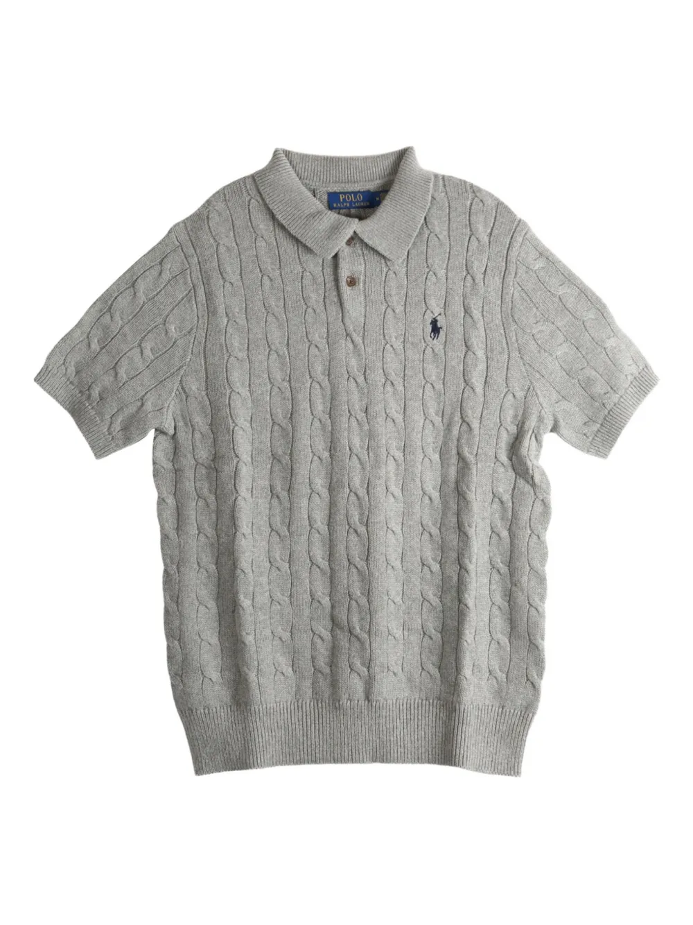 Polo Ralph Lauren Poloshirt mit Zopfmuster - Grau