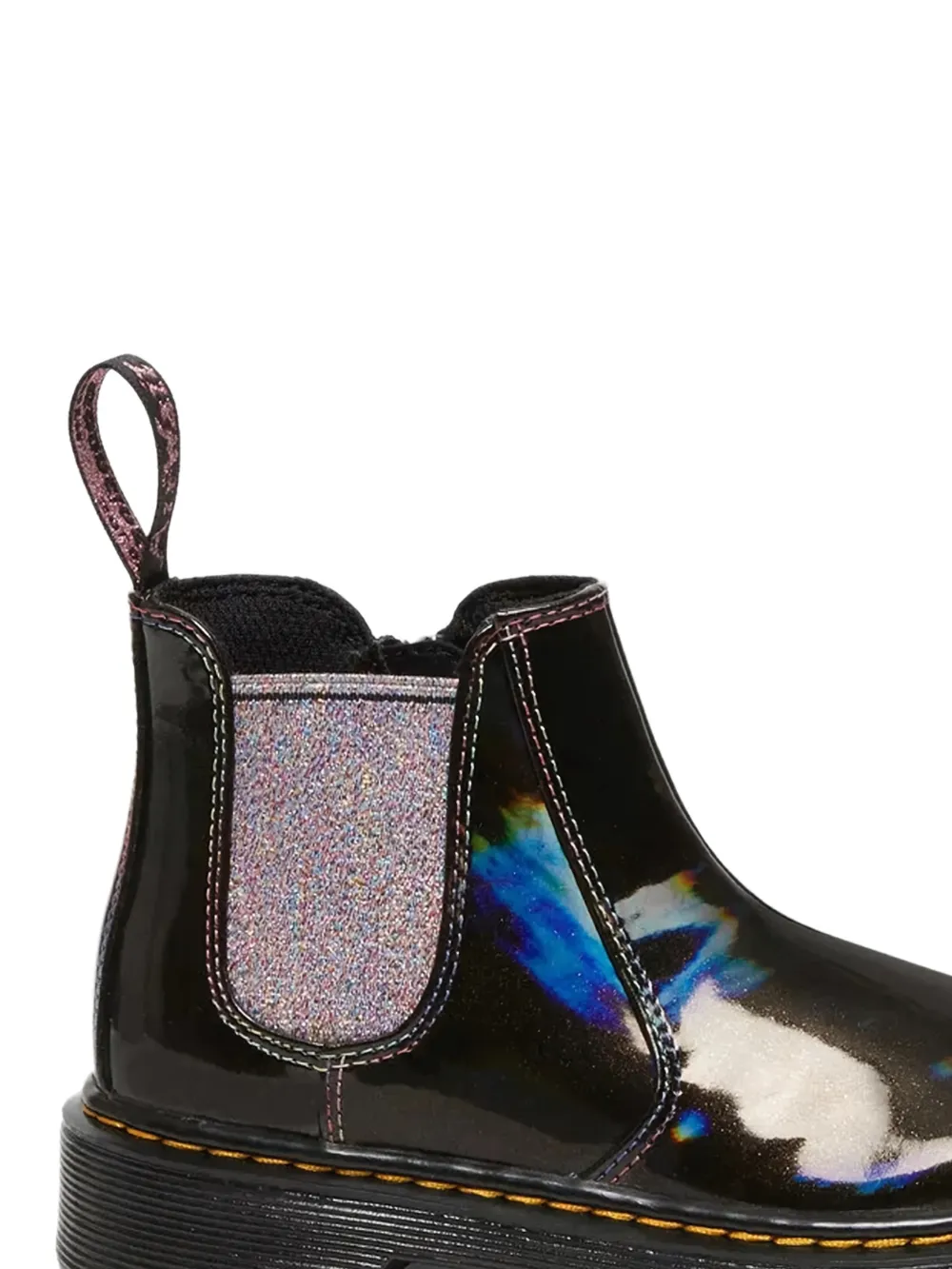 Dr. Martens Kids Laarzen met glittervlak Zwart