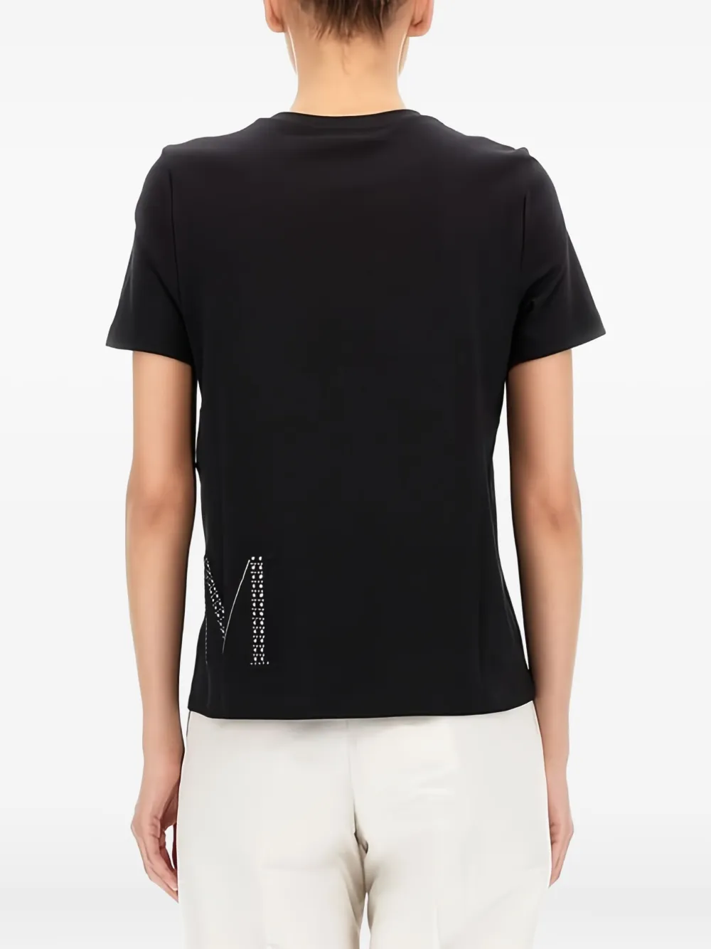 'S Max Mara Battage verfraaid T-shirt Zwart