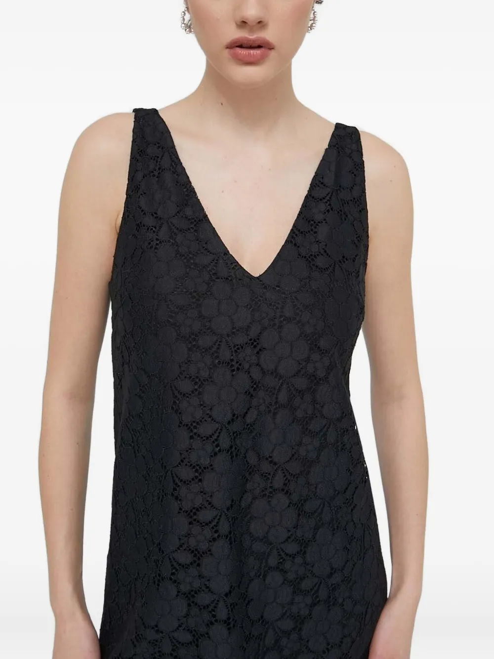 Desigual Mini-jurk met bloemenkant Zwart