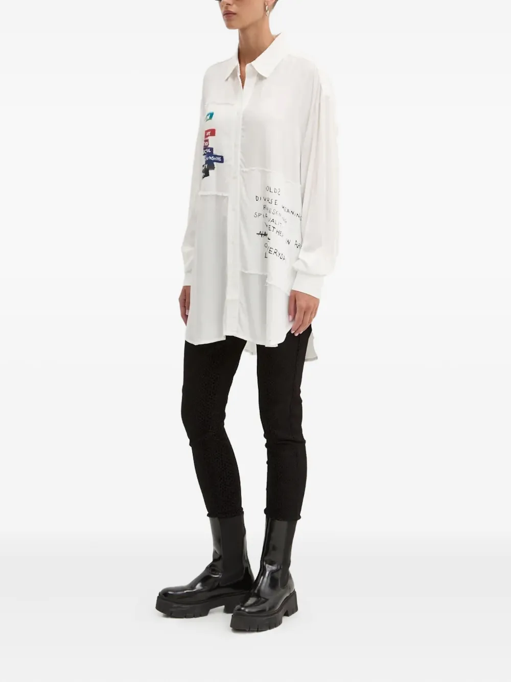 Desigual snakeskin-print jeans - Zwart