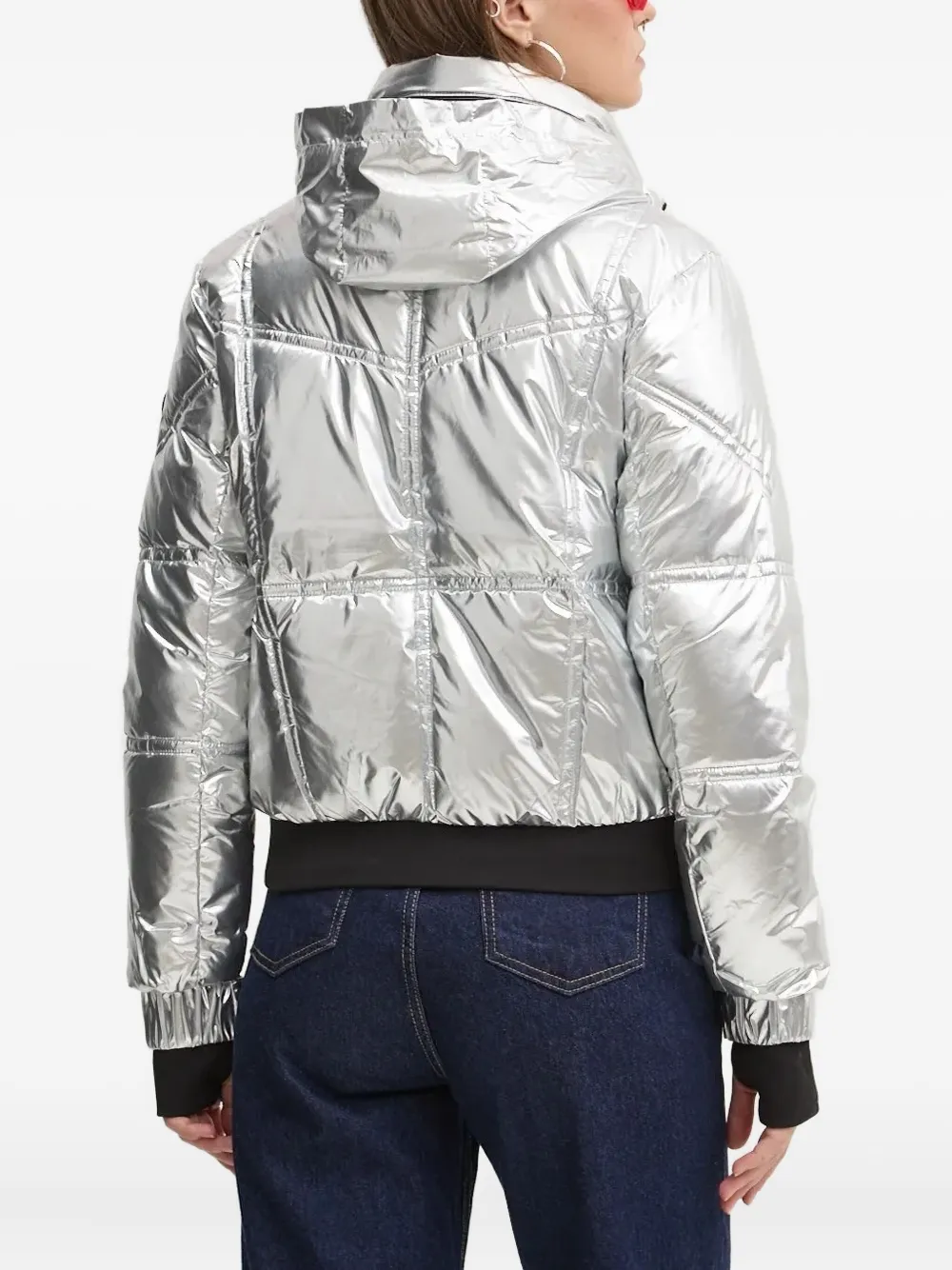 Desigual Gewatteerd metallic donsjack Grijs