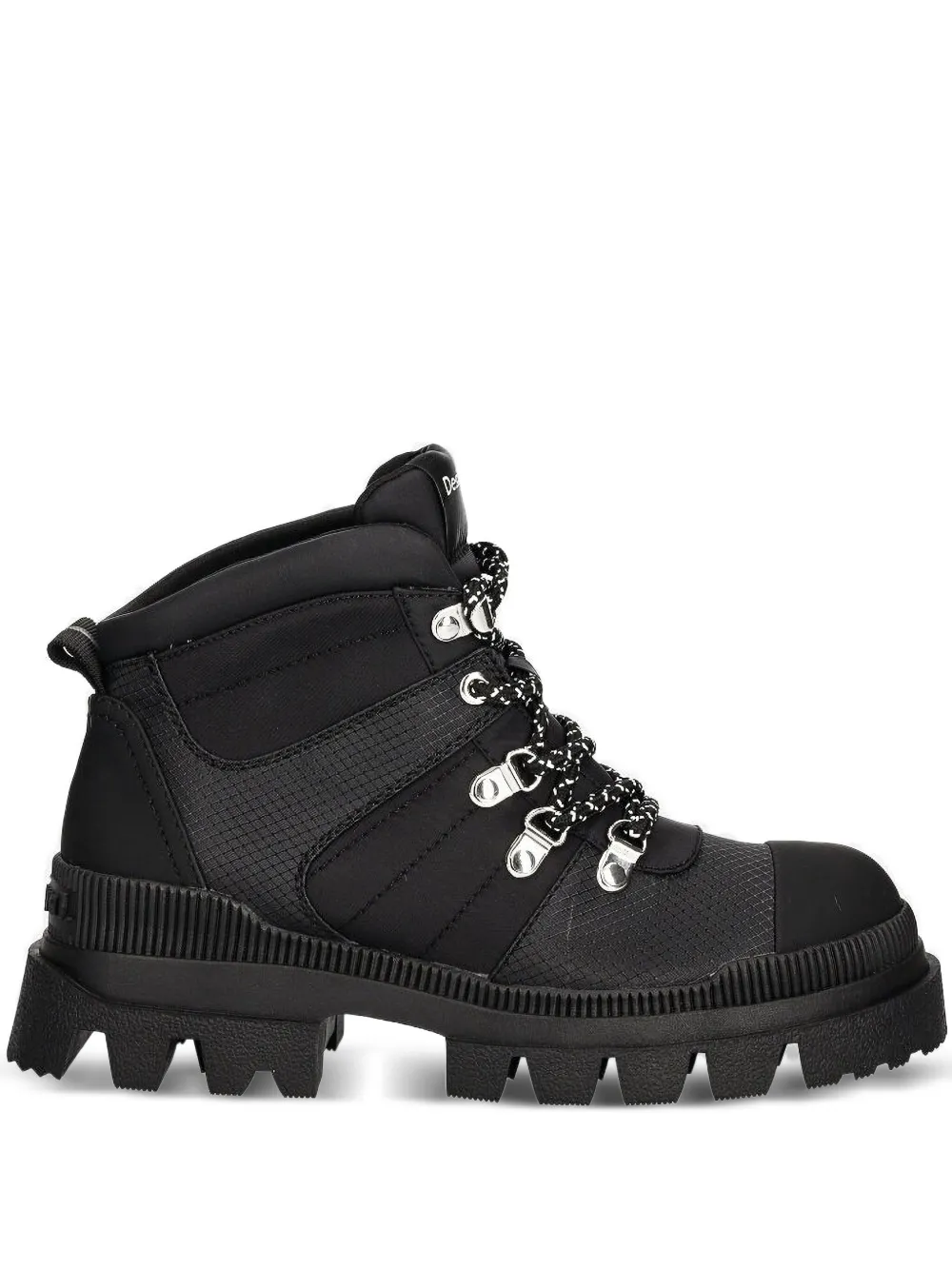 Desigual lace-up chunky sole track boots Black