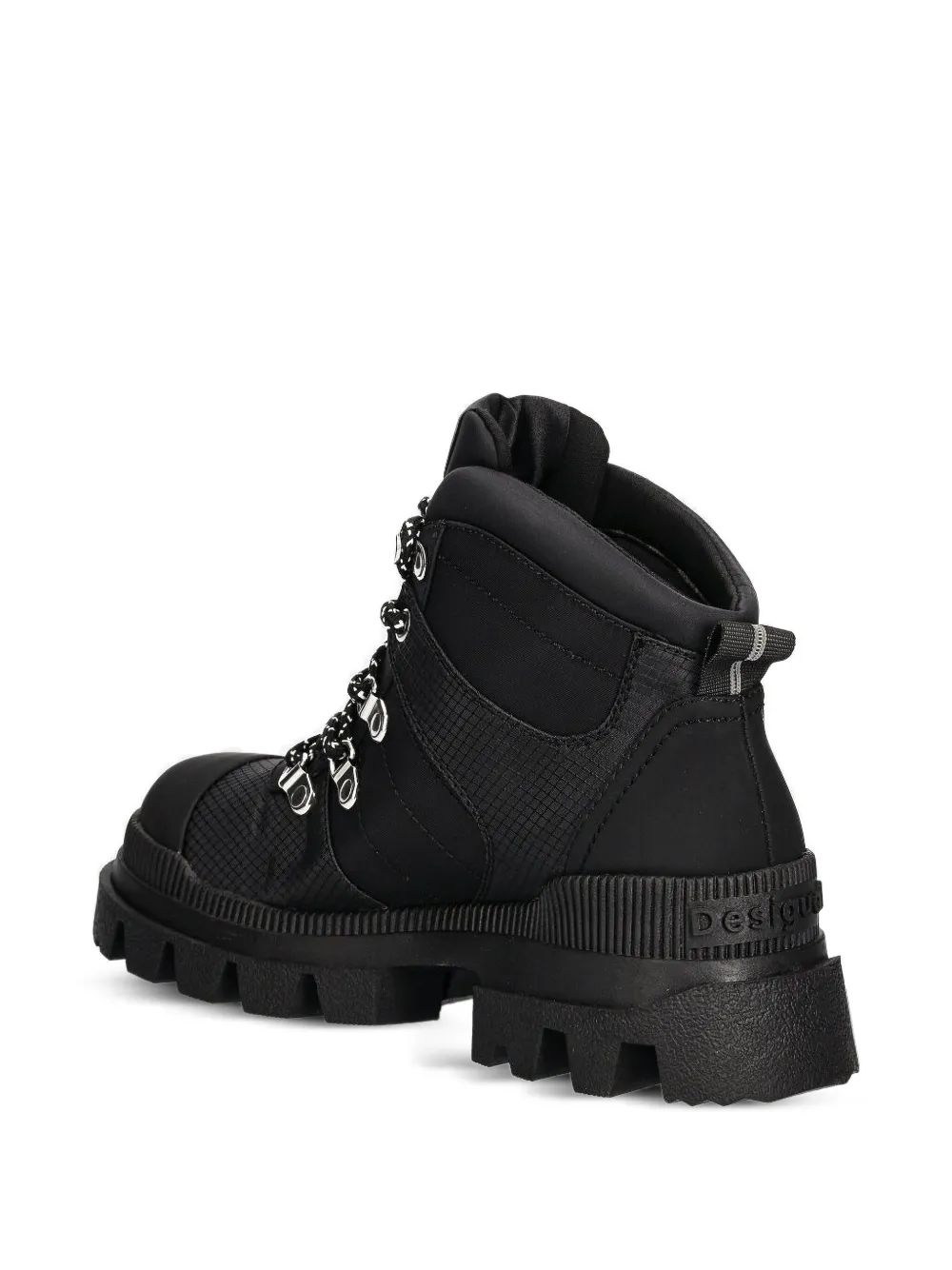 Desigual lace-up chunky sole track boots Black