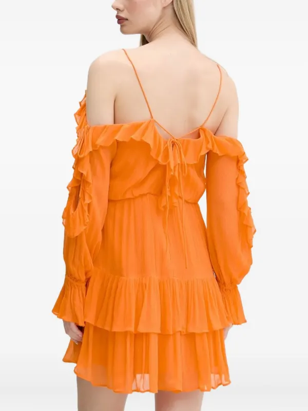 desigual orange dress Desigual Tiered Maxi Dress