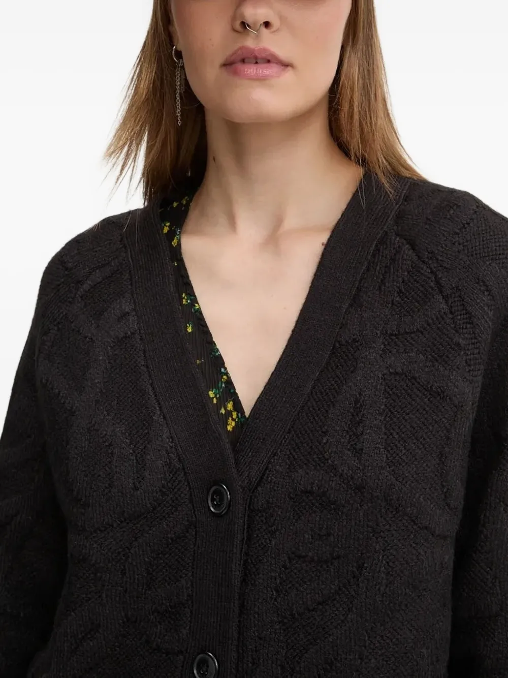 Desigual Kabelgebreid vest Zwart