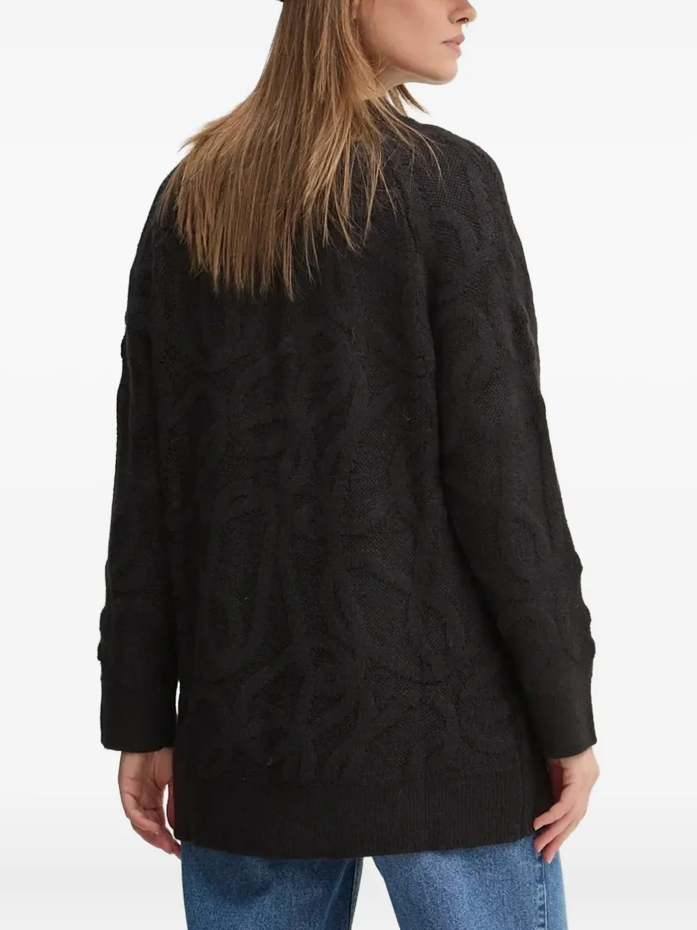 Desigual Kabelgebreid vest Zwart