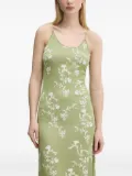 Desigual floral-print open-back midi dress - Green