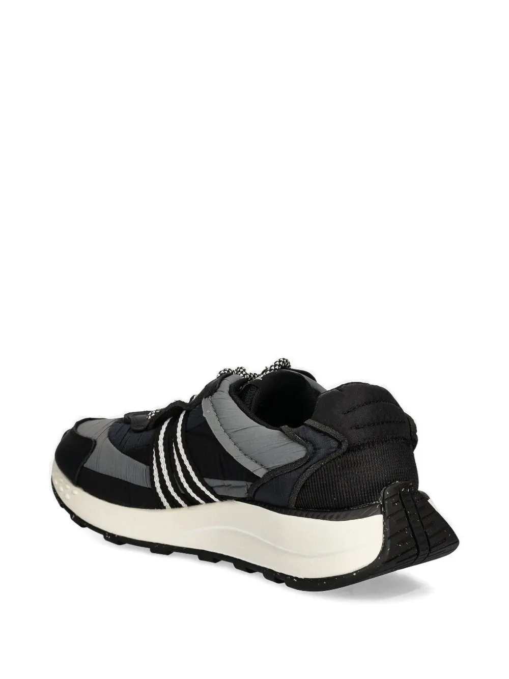 Desigual panelled lace-up sneakers - Zwart