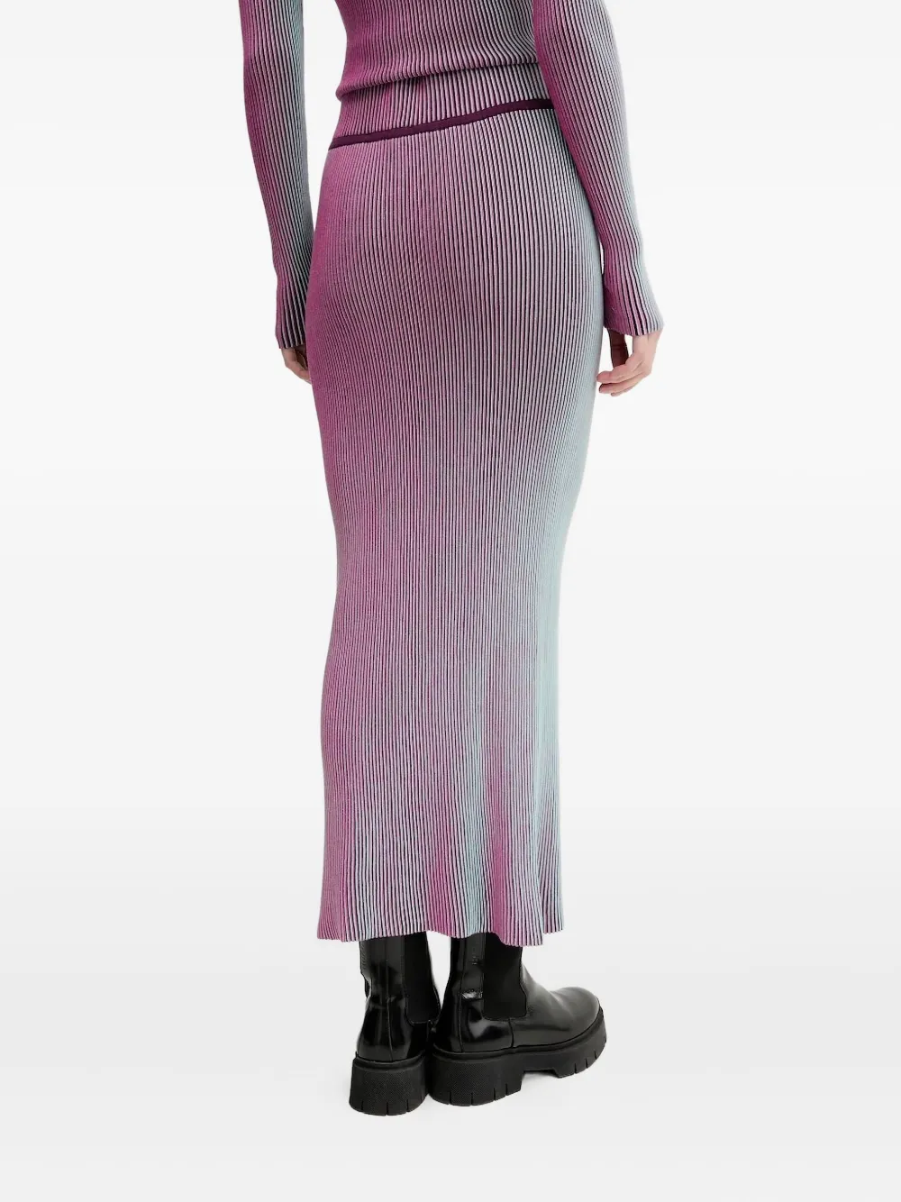 Desigual ribbed midi skirt Roze