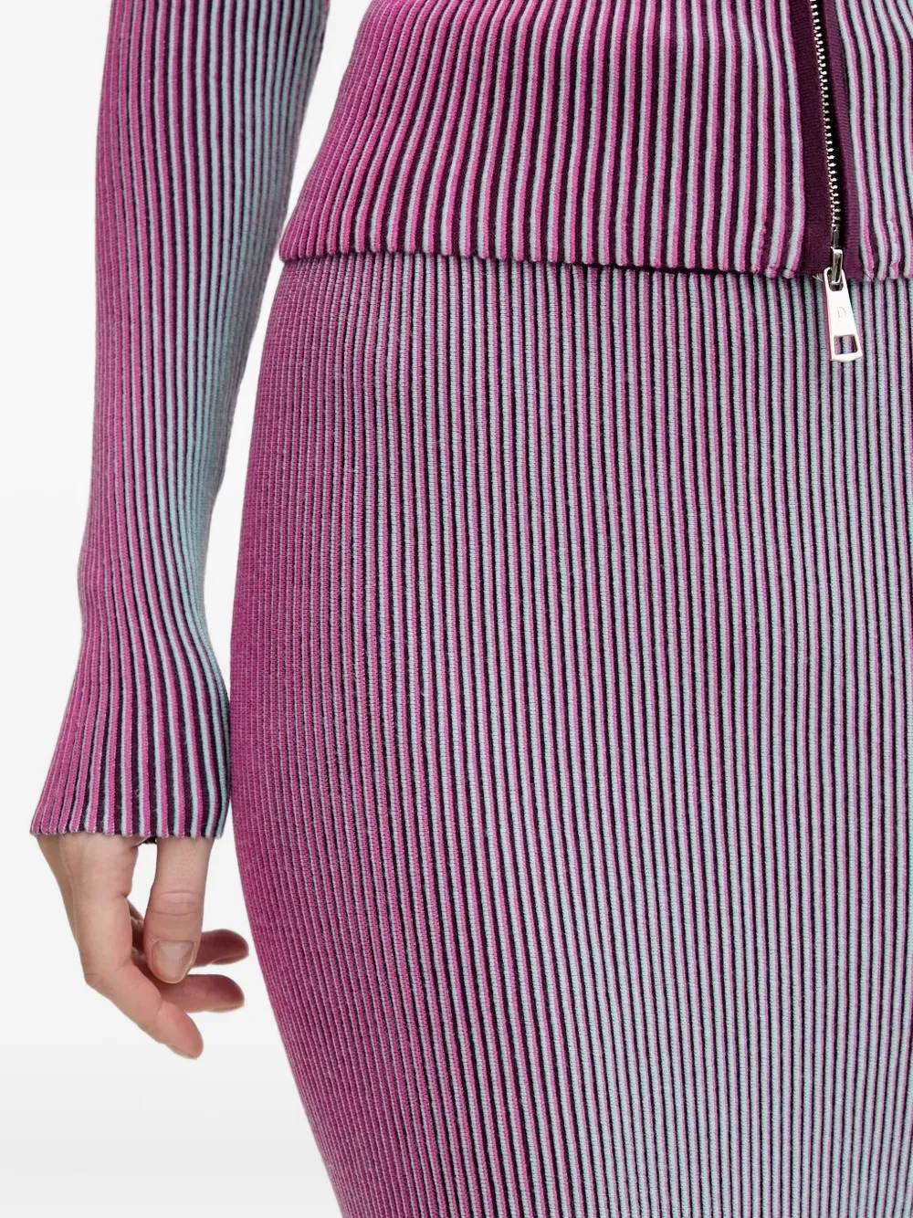 Desigual ribbed midi skirt Roze