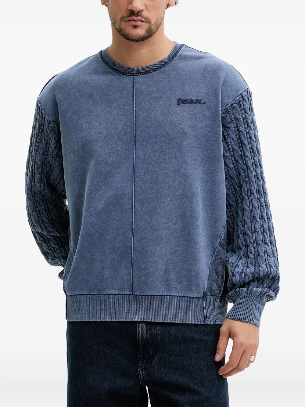 Desigual cable-knit sweatshirt | Blue | Image 1