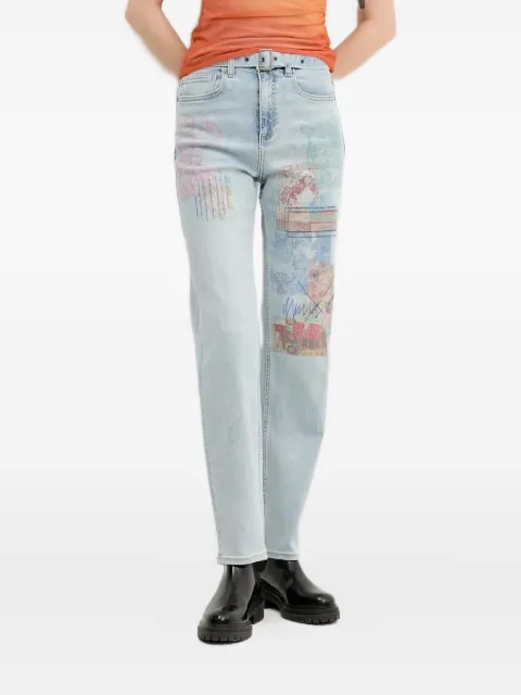 Desigual graphic-print jeans