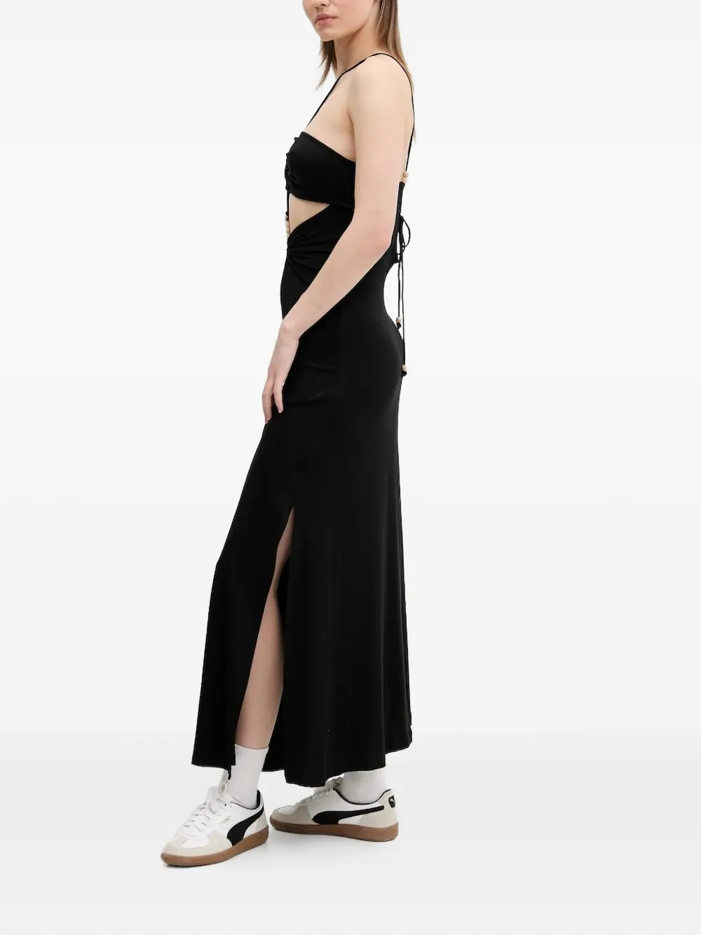Desigual Uitgesneden midi-jurk Zwart