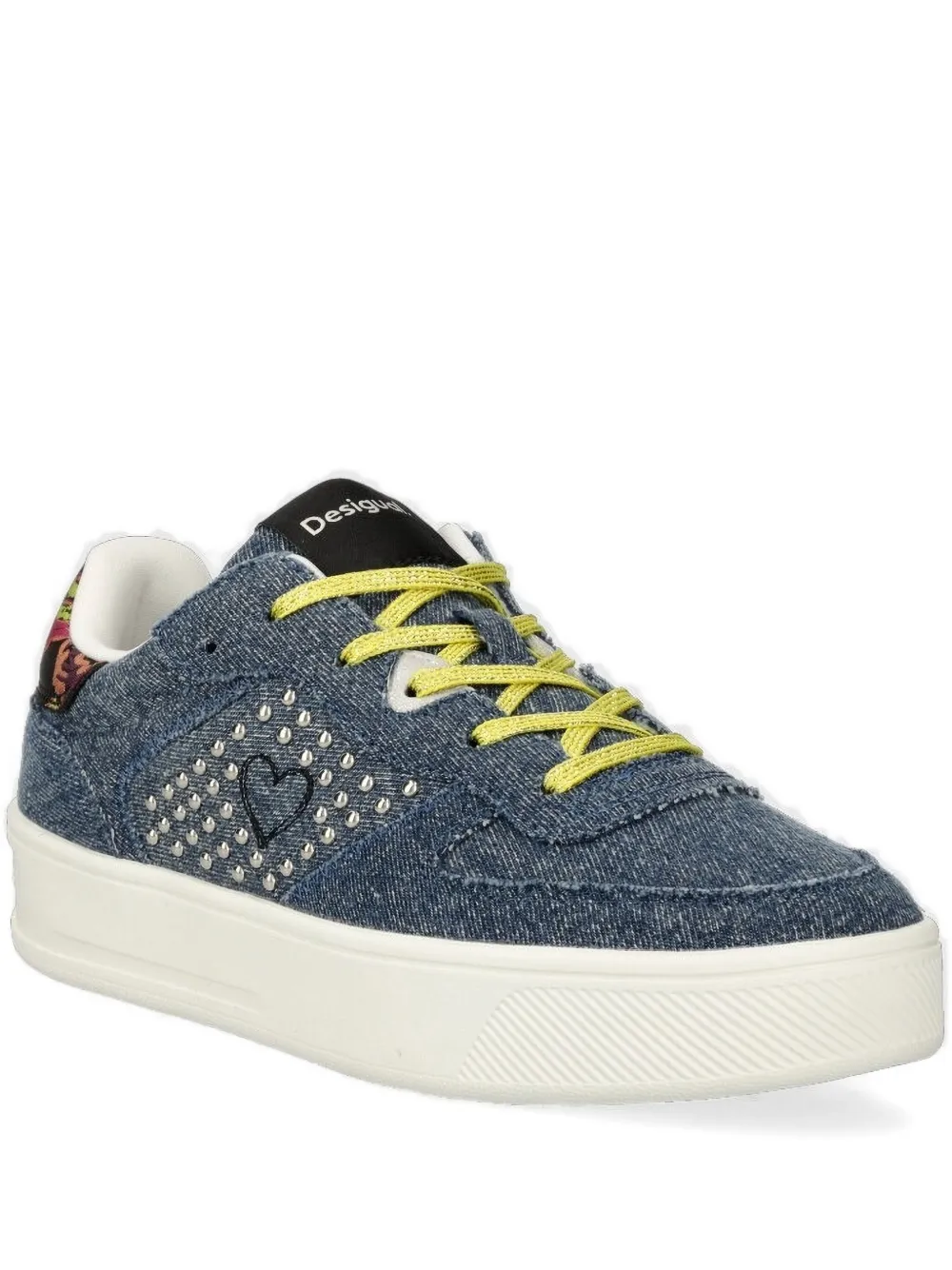 Desigual denim studded sneakers | Blue | Image 1