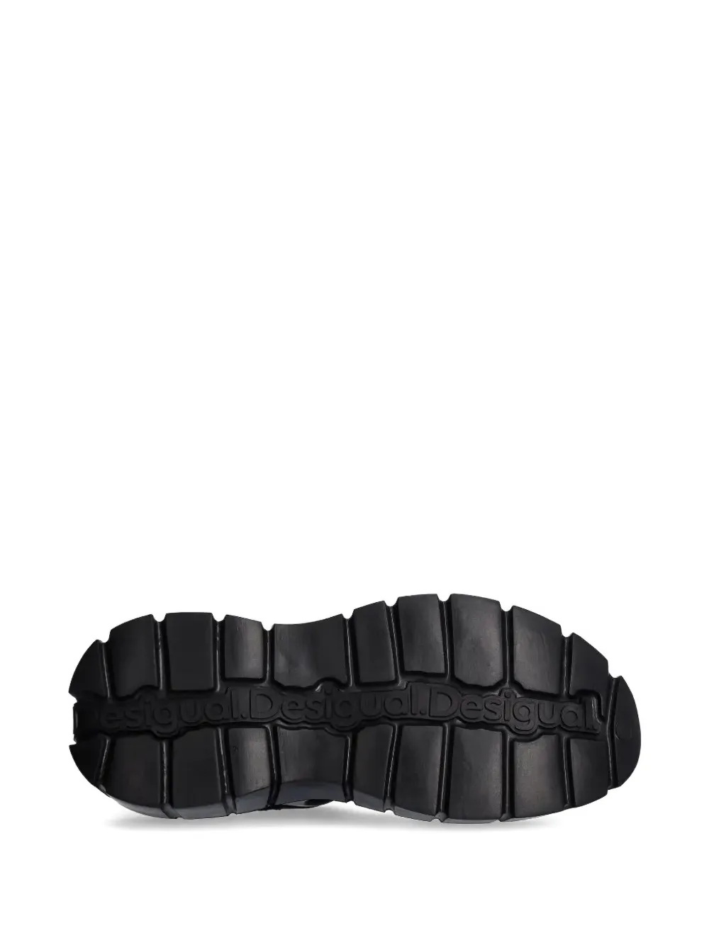 Desigual Buckle-strap Chunky Sole Ballet Flats In Black
