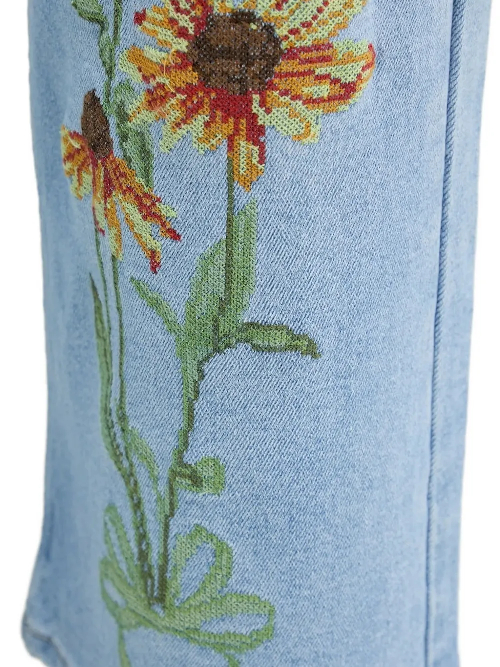 Desigual embroidered jeans Blauw