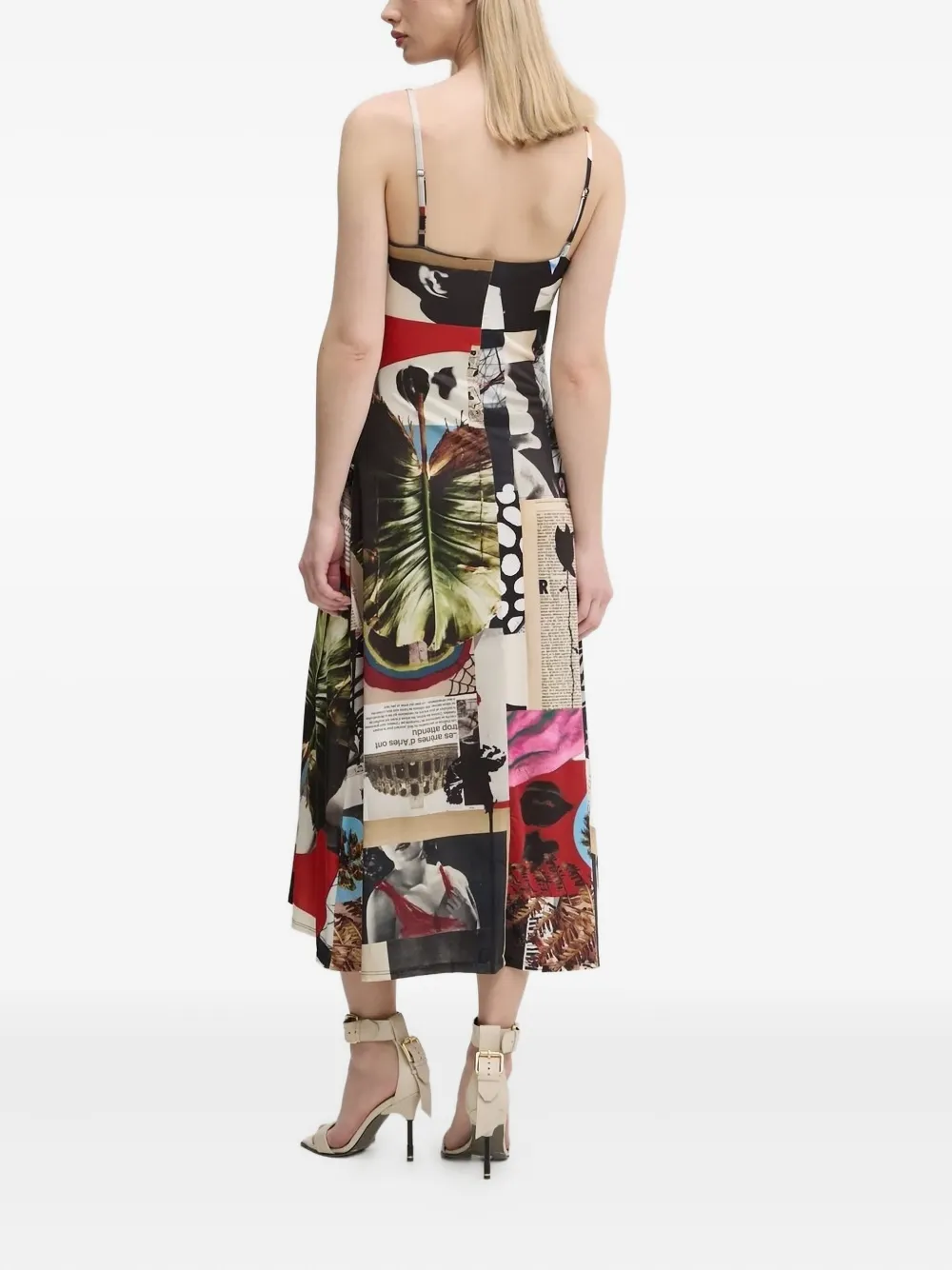 Desigual Midi-jurk met patchwork-print - Zwart