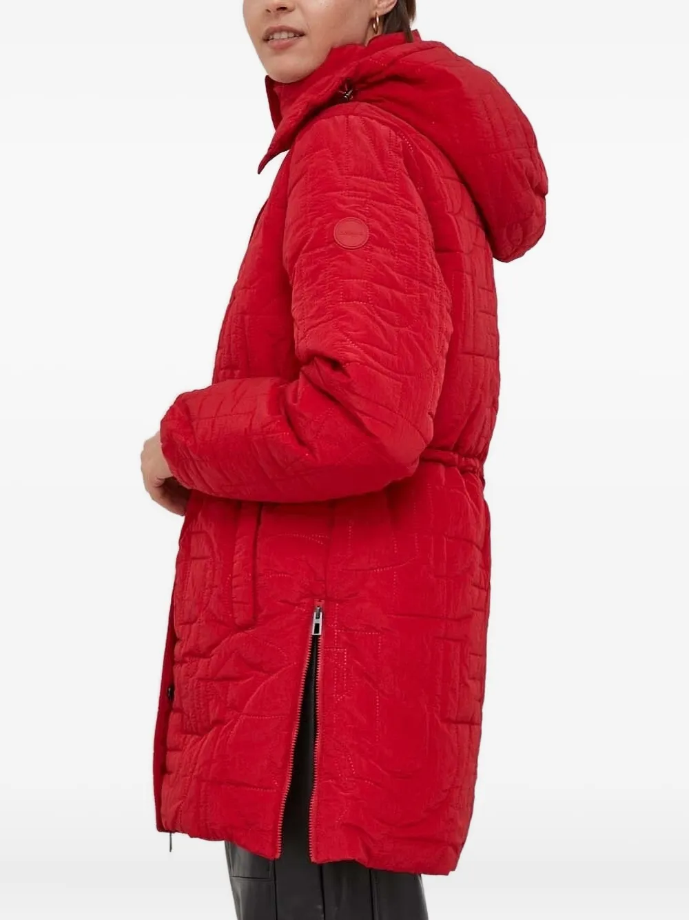 Desigual Tulip gewatteerd jack met capuchon Rood