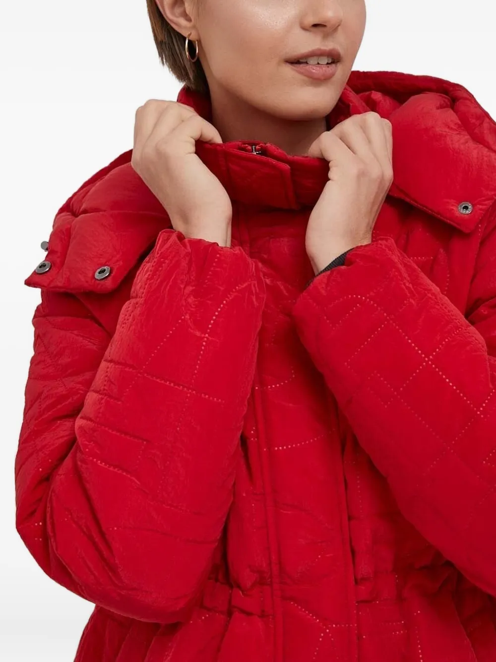 Desigual Tulip gewatteerd jack met capuchon Rood